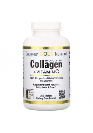 Hydrolyzed Collagen + Vitamin C 250 табл (California Gold Nutrition)