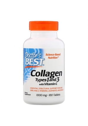 Collagen Types 1 and 3 with Vitamin C 1000 мг 180 табл (Doctor's Best)