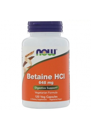 Betaine HCL 648 мг 120 капс (NOW)