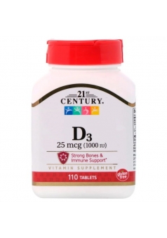 Vitamin D3 25 мкг (1000 МЕ) 110 табл (21st Century)