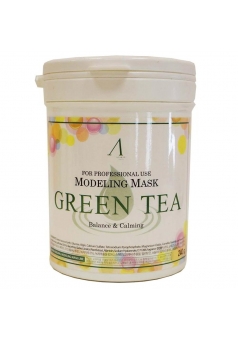Маска альгинатная с экстрактом зеленого чая успокаивающая Green Tea Modeling Mask 240 гр - банка (Anskin)
