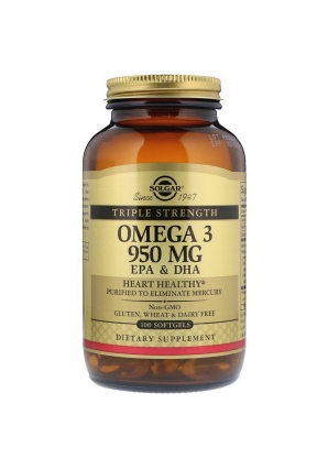 Omega-3 EPA & DHA Triple Strength 950 мг 100 капс (Solgar)