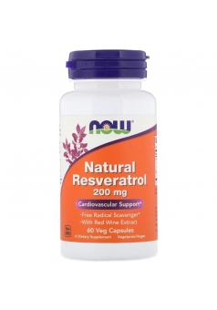 Natural Resveratrol 200 мг 60 капс (NOW)