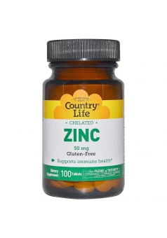 Zinc 50 мг 100 табл (Country Life)