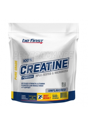Креатин моногидрат Улучшение спортивных показателей Creatine Powder 500 гр ПАКЕТ (Be First)