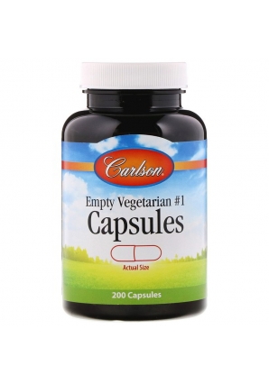 Пустые вегетарианские капсулы №1 200 капс (Carlson Labs)
