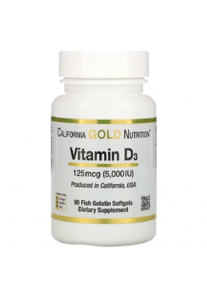 Vitamin D3 125 мкг (5000 МЕ) 90 капс (California Gold Nutrition)
