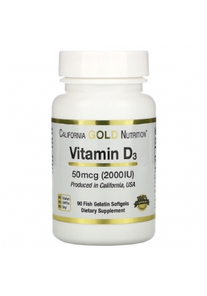 Vitamin D3 50 мкг (2000 МЕ) 90 капс (California Gold Nutrition)