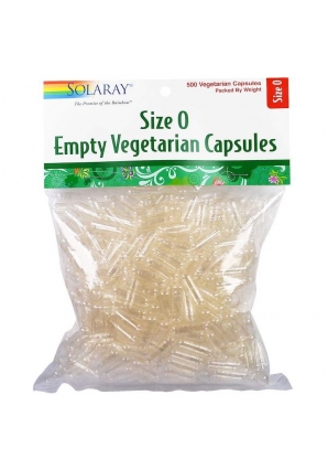 Пустые вегетарианские капсулы "0" 500 шт (Solaray)