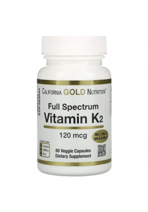 Full Spectrum Vitamin K2 120 мкг 60 капс (California Gold Nutrition)