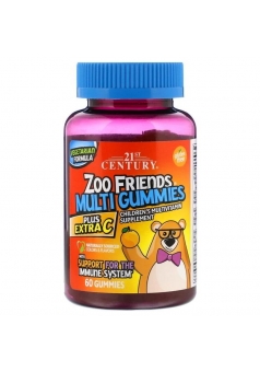 Zoo Friends Multi Gummies Plus Extra C 60 жев. конфет (21st Century)