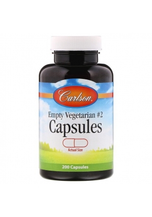 Пустые вегетарианские капсулы №2 200 капс (Carlson Labs)