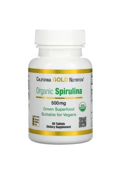Organic Spirulina 500 мг 60 табл (California Gold Nutrition)