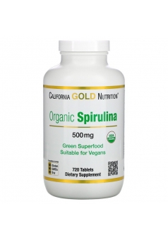 Organic Spirulina 500 мг 720 табл (California Gold Nutrition)