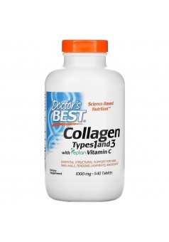 Collagen Types 1 and 3 with Peptan Vitamin C 1000 мг 540 табл (Doctor's Best)