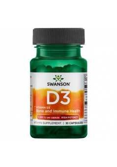 Vitamin D3 1000 МЕ 30 капс (Swanson)