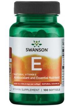 Vitamin E Natural 200 Iu 100 кап (Swanson)