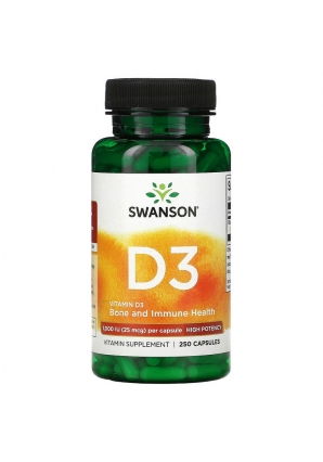 Vitamin D3 High Potency 1000 ME 30 капс (Swanson)