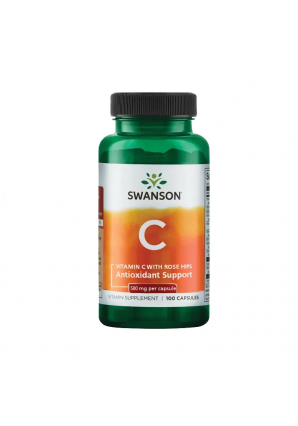 Vitamin C with Rose Hips 500 mg 100 капс (Swanson)