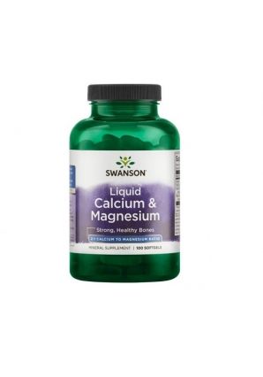 Liquid Calcium & Magnesium 600/300 мг 100 капс (Swanson)
