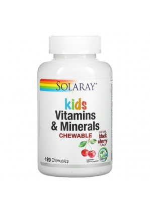 Kids Vitamins & Minerals Chewable со вкусом вишни 120 жев.табл. (Solaray)
