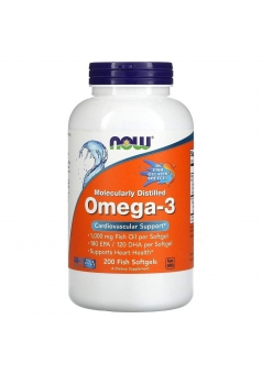 Omega-3 1000 мг 200 Fish Softgels (NOW)