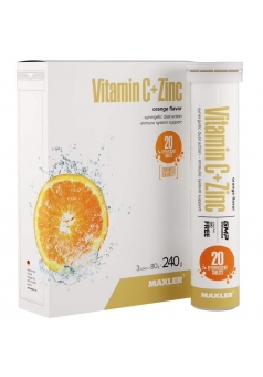 Vitamin C + Zinc 3 тубы по 20 шип.табл (Maxler)