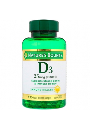Vitamin D3 1000 МЕ 25 мкг 250 капс (Nature's Bounty)