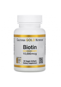 Biotin 10000 мкг 90 вег. капс. (California Gold Nutrition)