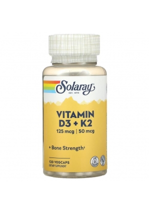 Vitamin D3 + K2 120 капс (Solaray)