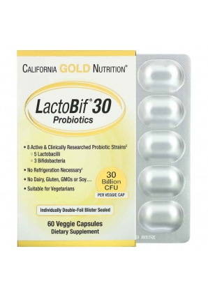 LactoBif Probiotics 30 Billion CFU 60 капс (California Gold Nutrition)