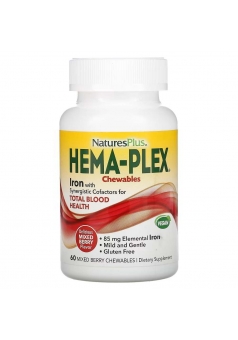 Витаминно-минеральный комплекс Hema-Plex Iron with Essential Nutrients 60 жев. табл. (Natures Plus)
