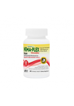 Витаминно-минеральный комплекс Hema-Plex Iron with Essential Nutrients 60 жев. табл. (Natures Plus)