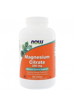 Таблетки NOW Magnesium Citrate, 200 мг, 250 шт.