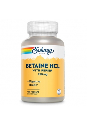 Betaine HCL with Pepsin 250 мг 180 капс (Solaray)