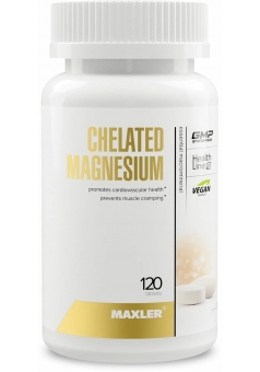 Chelated Magnesium 120 табл. Хелат магния для поддержки здоровья сердечно-сосудистой и нервной системы (Maxler)