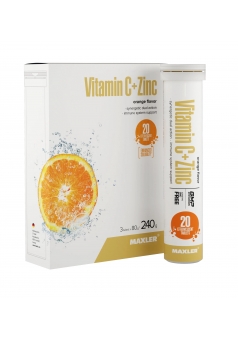 Витамин С + Цинк Vitamin C + Zinc 3 ТУБЫ по 20 шип.табл (Maxler)