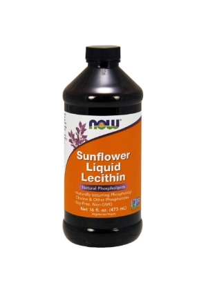 Sunflower Liquid Lecithin 473 мл БАД для здоровья мозга и антиоксидантной защиты (NOW)