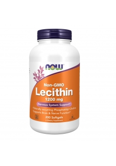 Натуральный лецитин Lecithin NON GMO 1200 мг 200 капс (NOW)