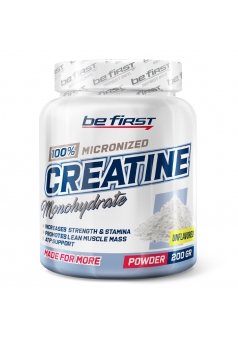 100% креатин моногидрат Creatine Monohydrate Powder 200 гр Банка (Be First)