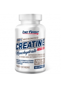Креатин моногидрат Увеличение мышечной массы Creatine Monohydrate Capsules 120 капс (Be First)