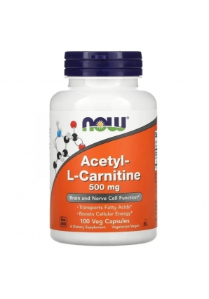 Ацетил-L-карнитин  Acetyl-L-Carnitine 500 мг 100 капс (NOW)