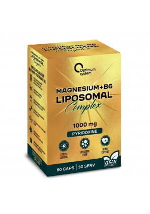 Магний и витамин B6 Поддержка нервной системы Magnesium + B6 Liposomal Complex Gold Series 60 капс (Optimum System)