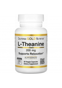 Теанин в капсулах L-Theanine 200 мг 60 капс (California Gold Nutrition)