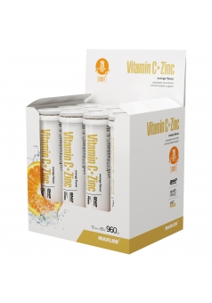 Витамин Ц + Цинк Vitamin C + Zinc 12 ТУБ по 20 шипучих таблеток (Maxler)