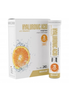 Гиалуроновая кислота + витамин Ц Hyaluronic Acid with Vitamin C 3 ТУБЫ по 20 шип.табл (Maxler)