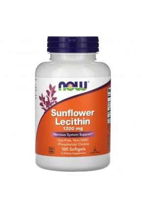 Лецитин из подсолнечника Sunflower Lecithin 1200 мг 100 капс (NOW)