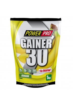 Гейнер Поддержка роста мышечных волокон Gainer 30 1000 гр (Power Pro)