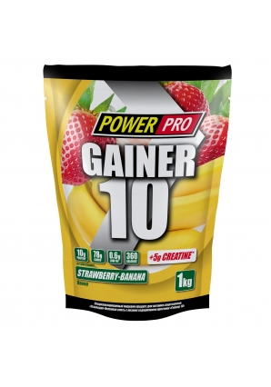 Гейнер Увеличение мышечной массы Gainer 10 1000 гр (Power Pro)