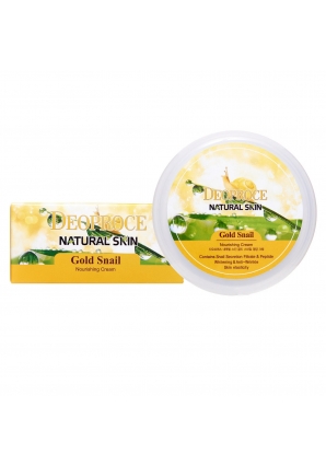 Питательный крем с золотом и муцином улитки Natural Skin Gold Snail Nourishing Cream 100 гр (Deoproce)